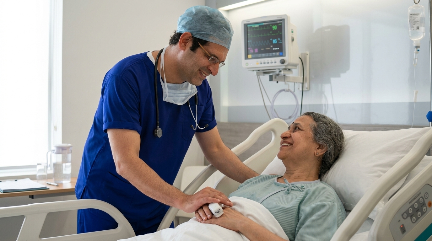 Doctor with patient
